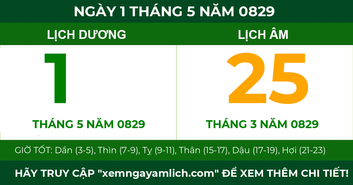 lịch âm ngày 1 tháng 5 năm 0829