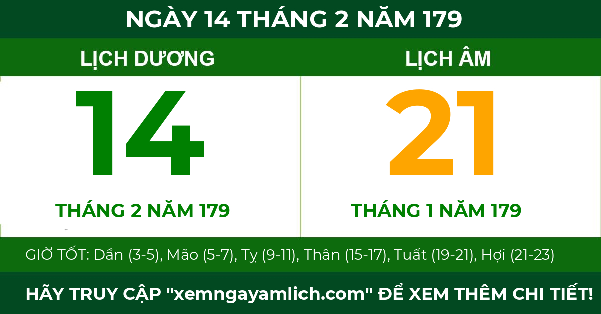 lịch âm ngày 14 tháng 2 năm 179