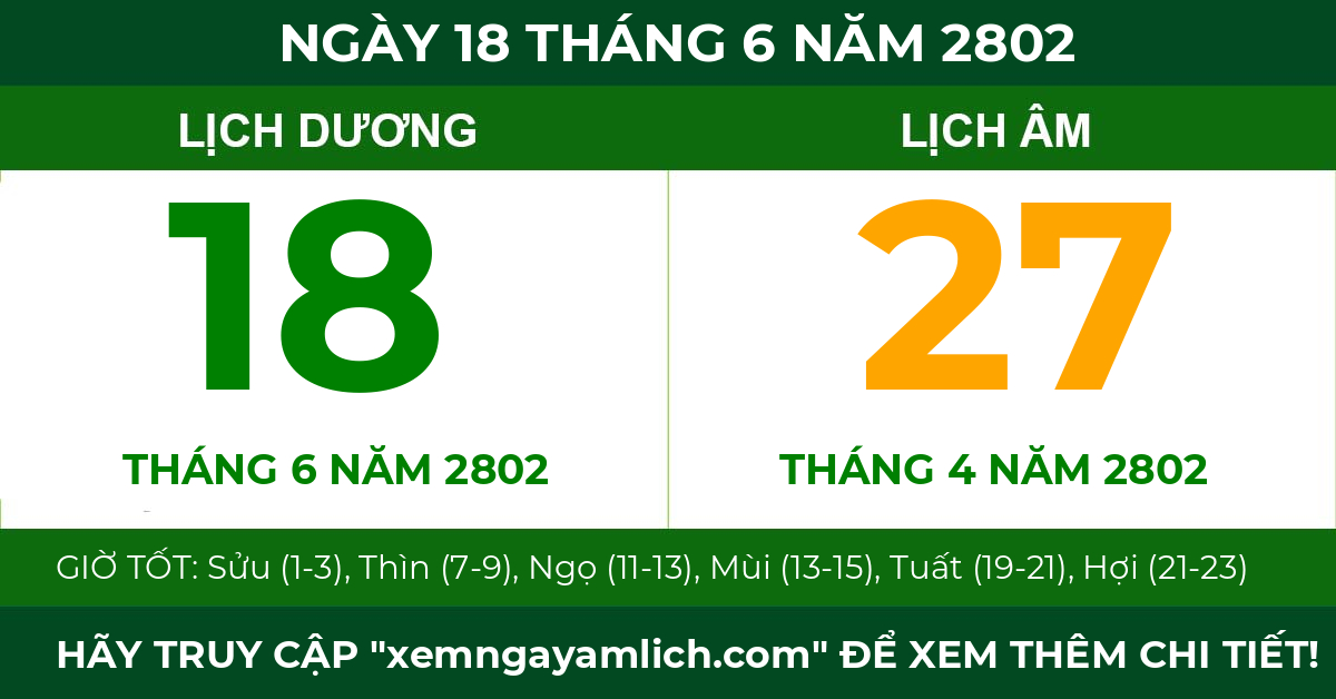 lịch âm ngày 18 tháng 6 năm 2802