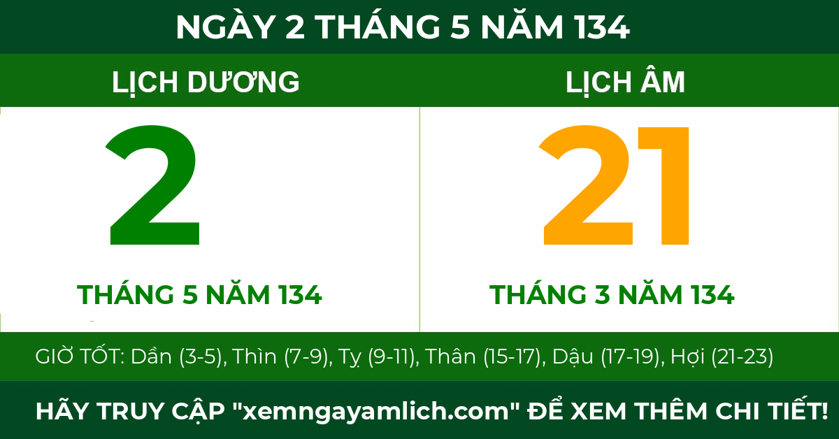 lịch âm ngày 2 tháng 5 năm 134