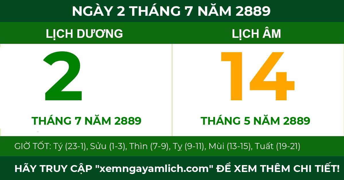 lịch âm ngày 2 tháng 7 năm 2889