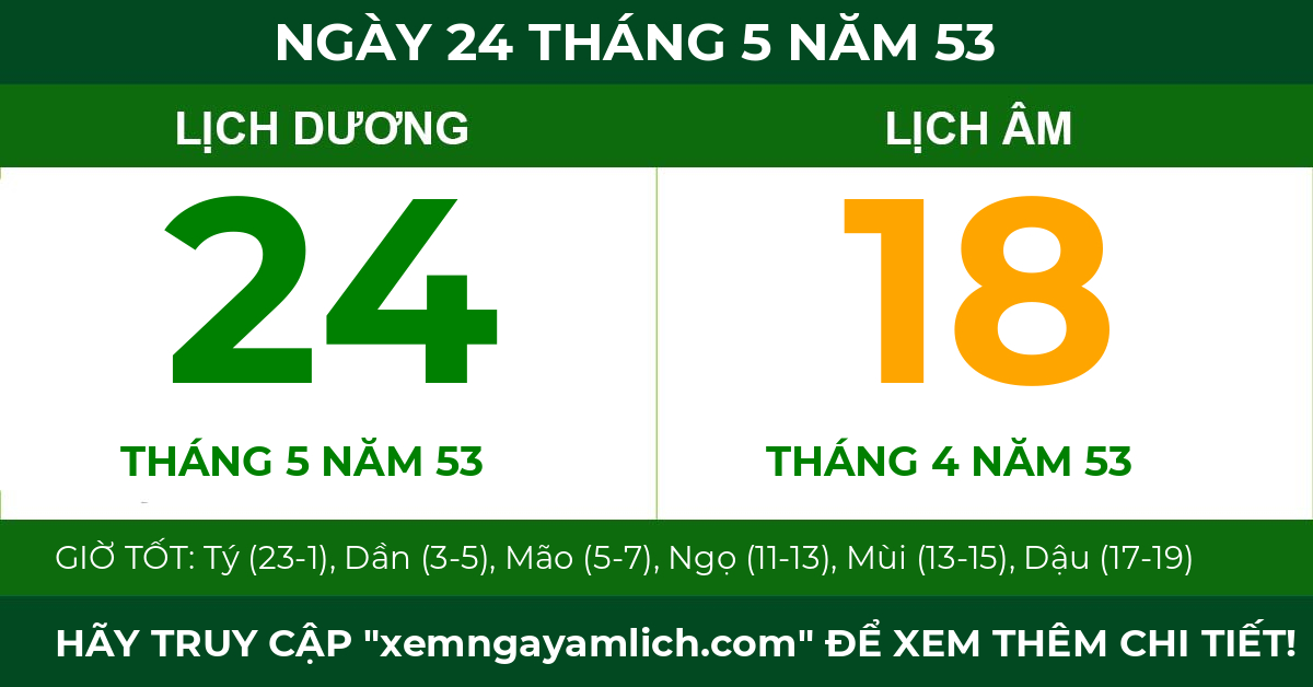 lịch âm ngày 24 tháng 5 năm 53