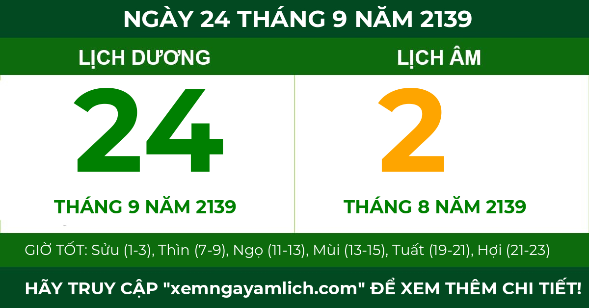 lịch âm ngày 24 tháng 9 năm 2139