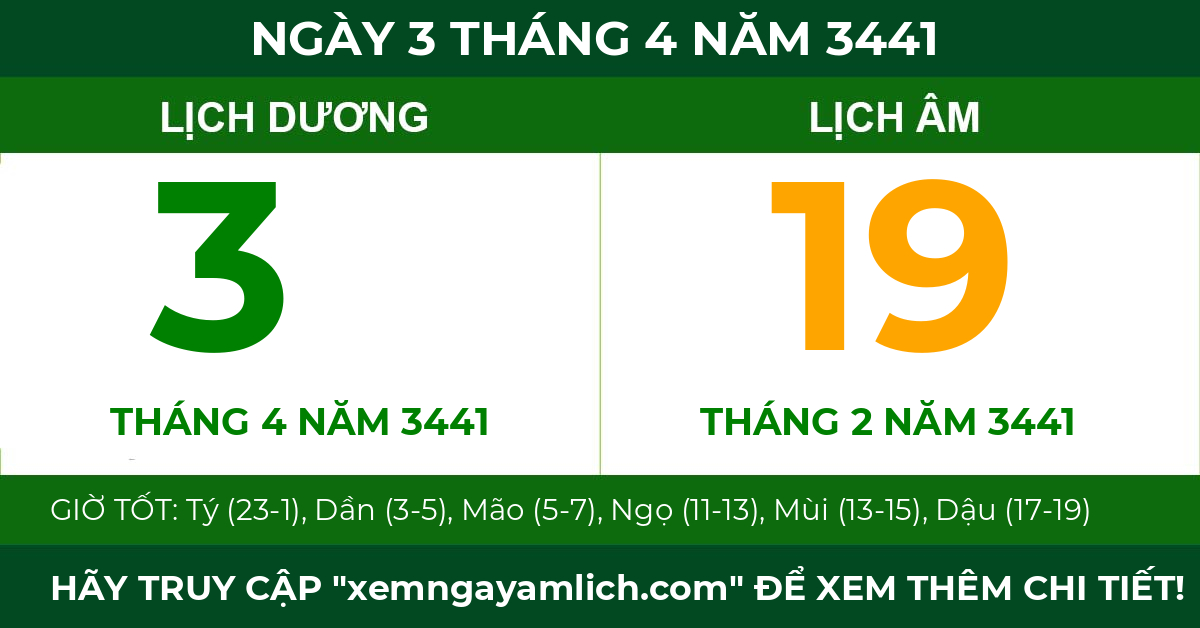 lịch âm ngày 3 tháng 4 năm 3441
