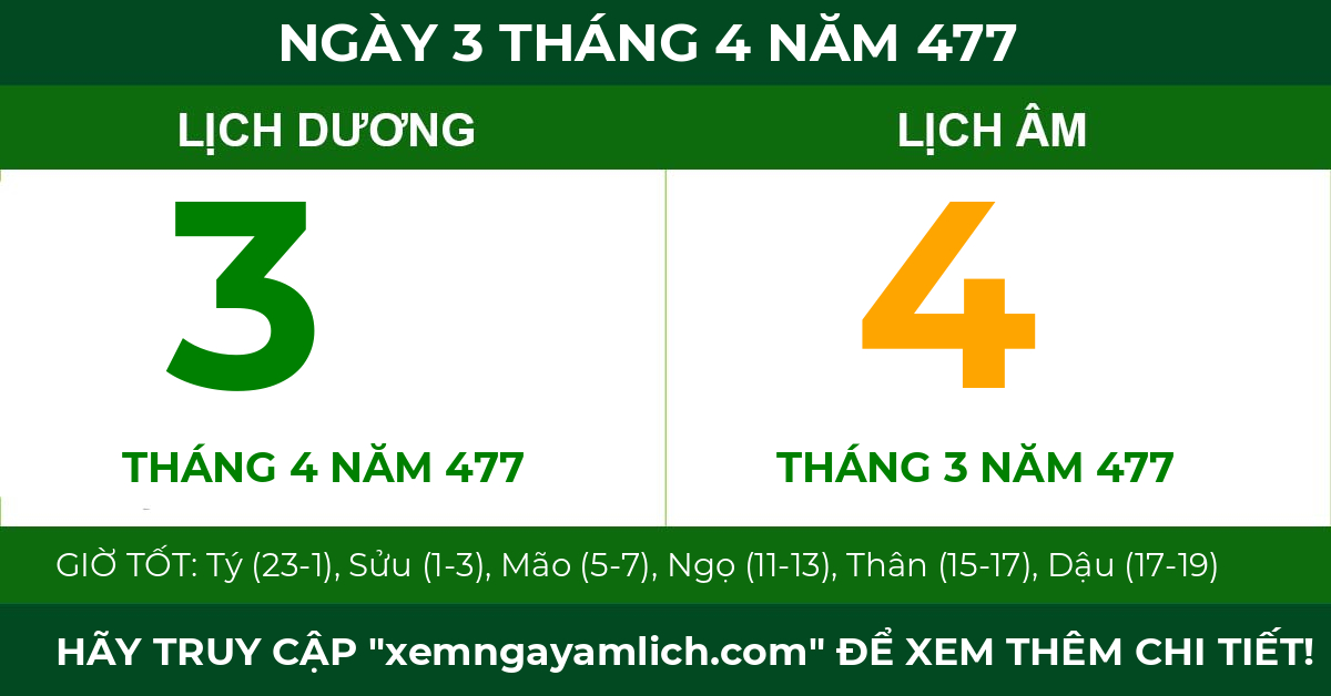 lịch âm ngày 3 tháng 4 năm 477