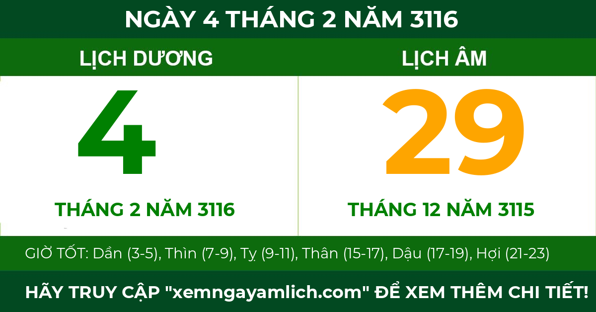 lịch âm ngày 4 tháng 2 năm 3116