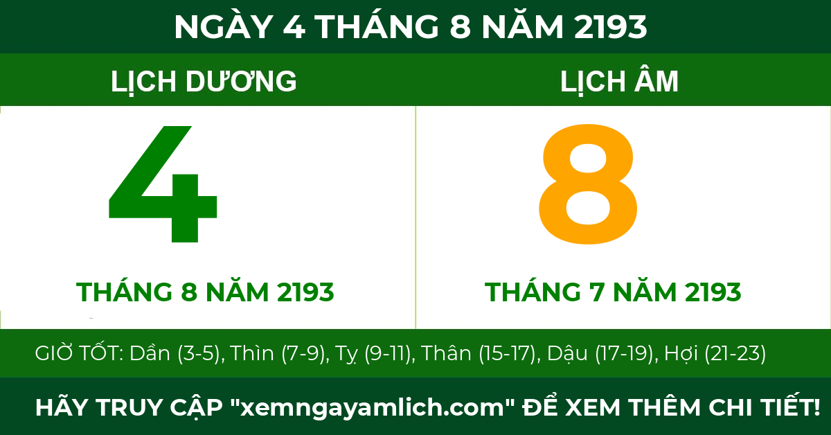lịch âm ngày 4 tháng 8 năm 2193