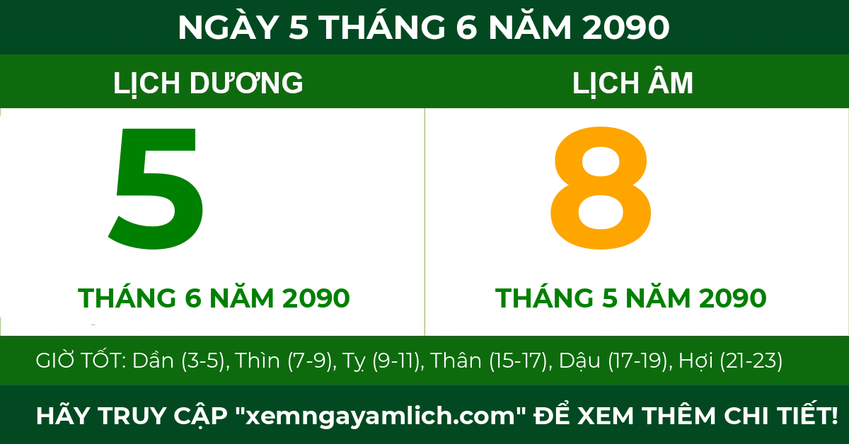 lịch âm ngày 5 tháng 6 năm 2090