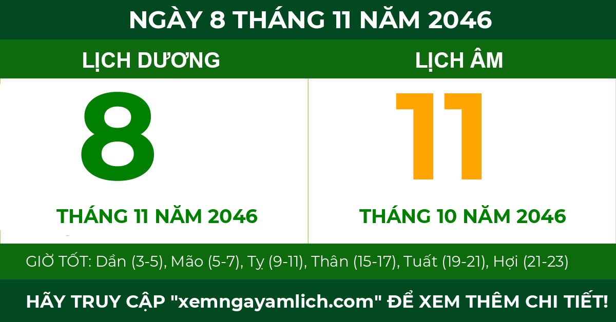 lịch âm ngày 8 tháng 11 năm 2046