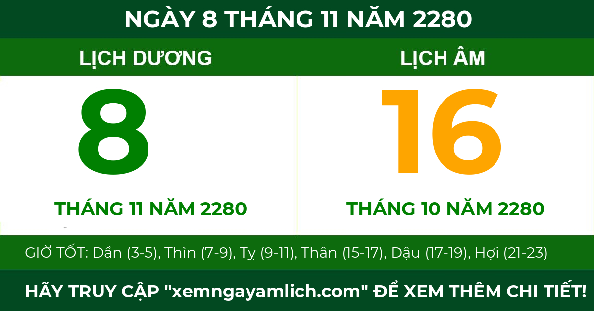 lịch âm ngày 8 tháng 11 năm 2280
